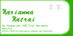 marianna matrai business card